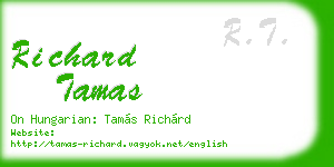 richard tamas business card